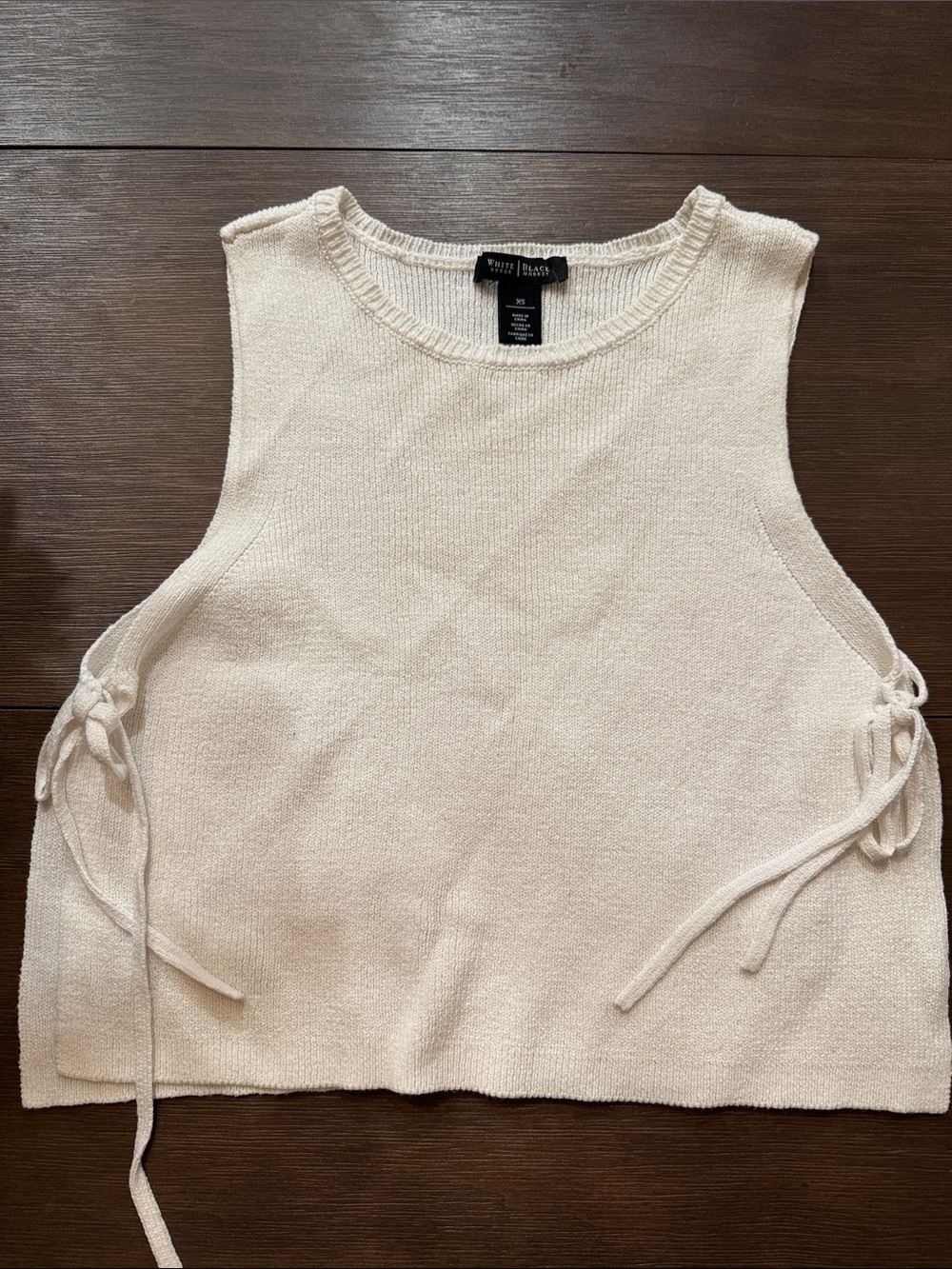 White House Black Market Knit Sleeveless Side-Tie Tank